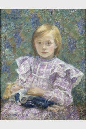 Portrait de sa fille Agnès à trois ans