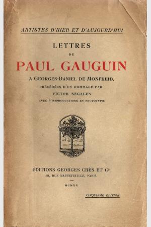 Couverture des Lettres de Paul Gauguin à Georges-Daniel de Monfreid